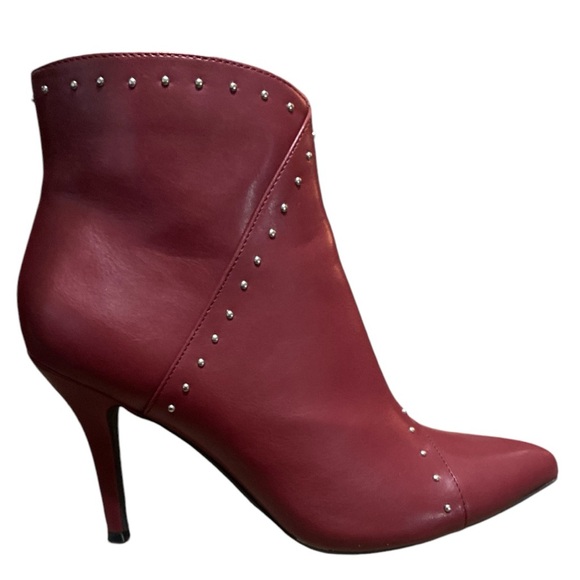 The Limited Ankle Heeled Boots & Booties Pointed Toe Silver Studded Beaded Sz 8 - Picture 2 of 15